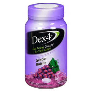 Dex4 Fast Acting Glucose Grape 50 Chewable Tablets