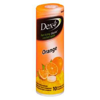 Dex4 Fast Acting Glucose Orange 10 Chewable Tablets