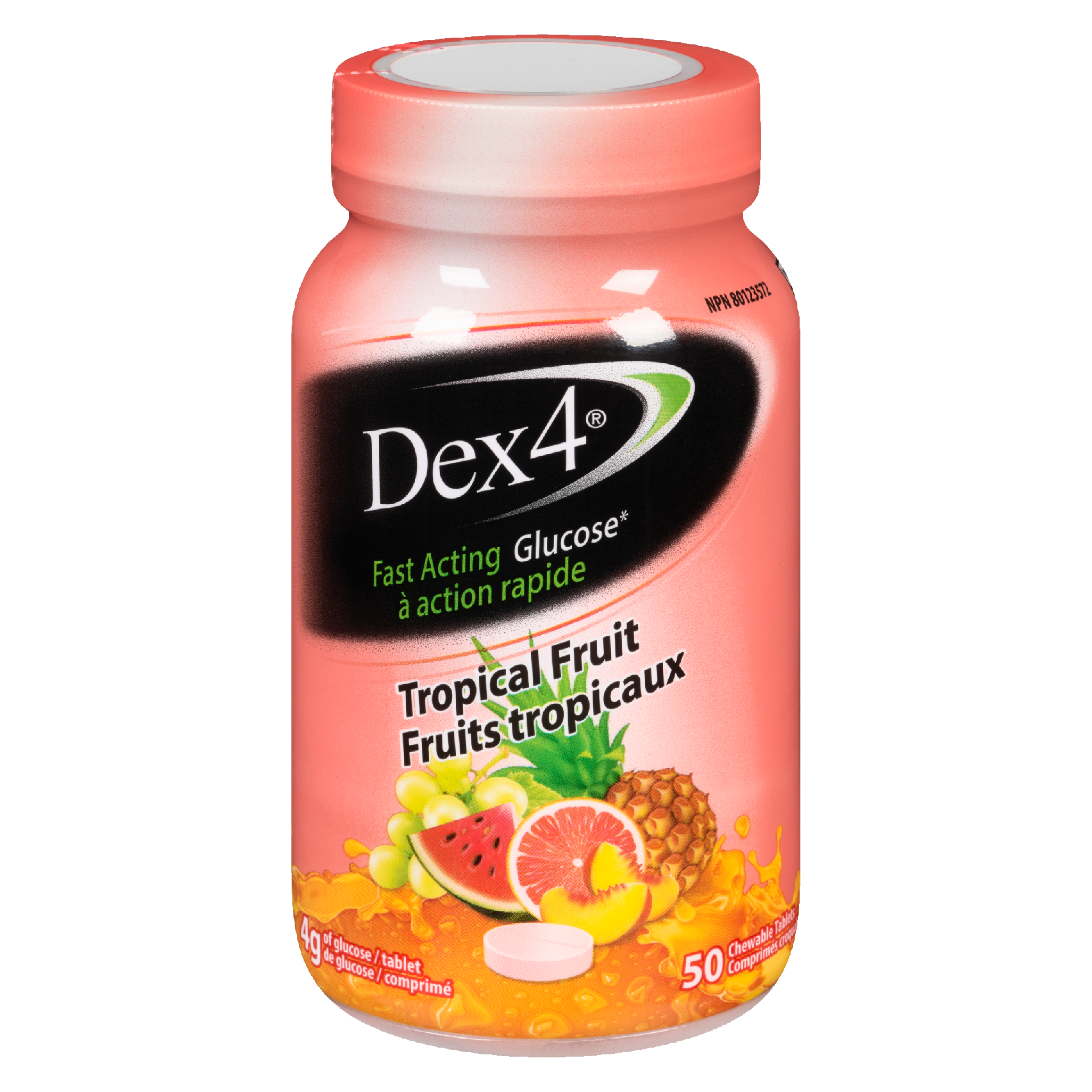 Dex4 Fast Acting Glucose Tropical Fruits 50 Chewable Tablets