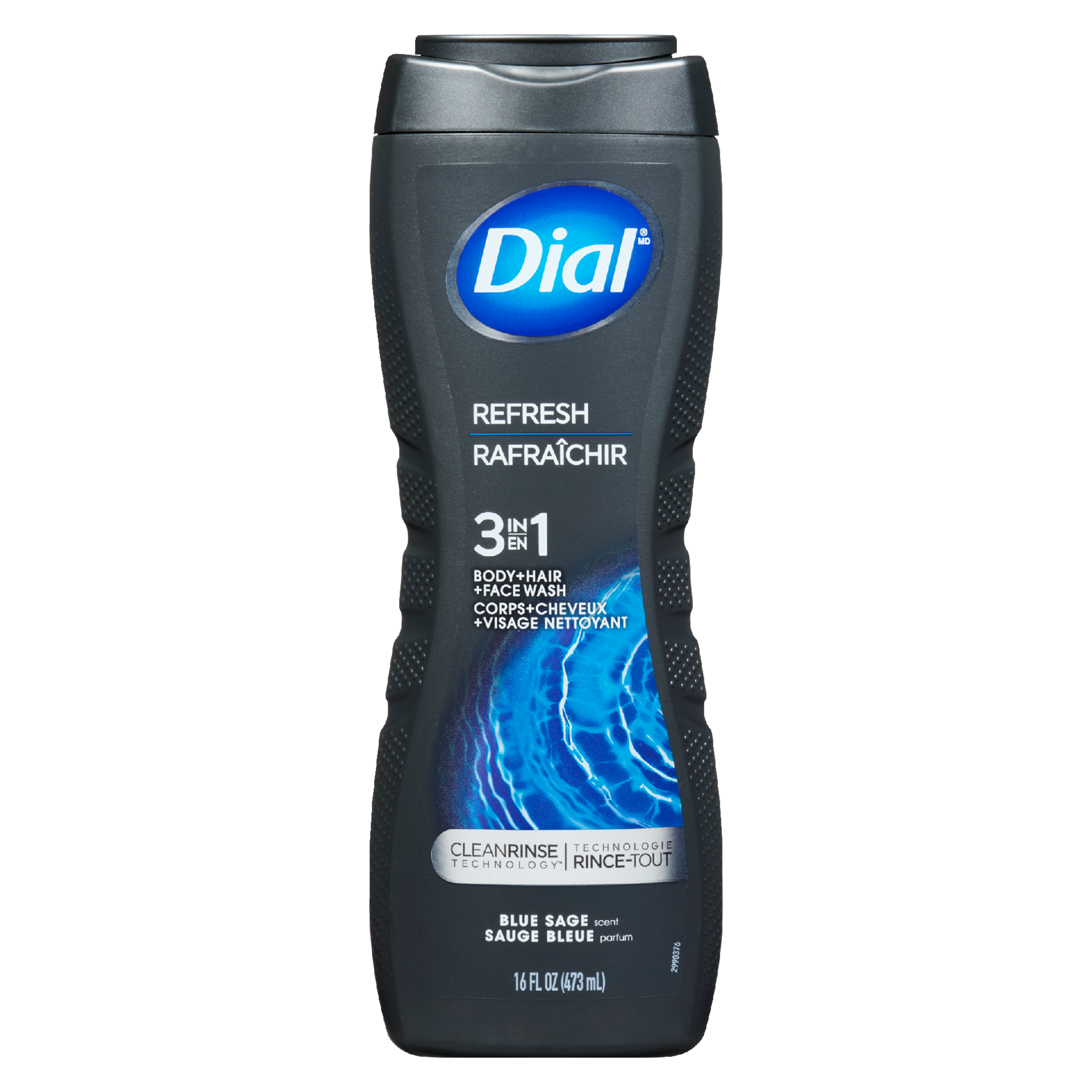 Dial Body + Hair + Face Wash Refresh 3 in 1 Blue Sage Scent 473 ml