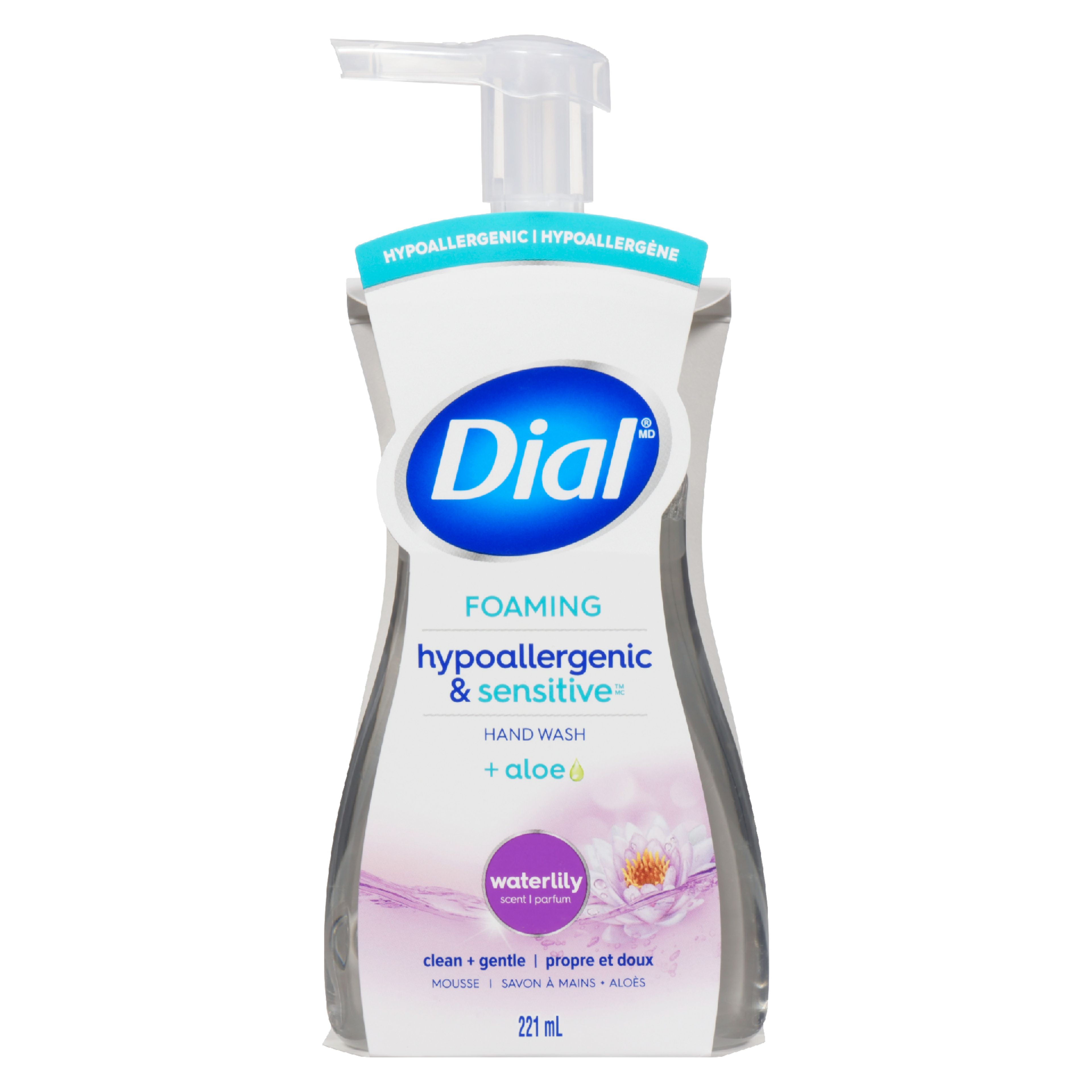 Dial Foaming Hand Wash Clean + Gentle Waterlily Scent 221 ml