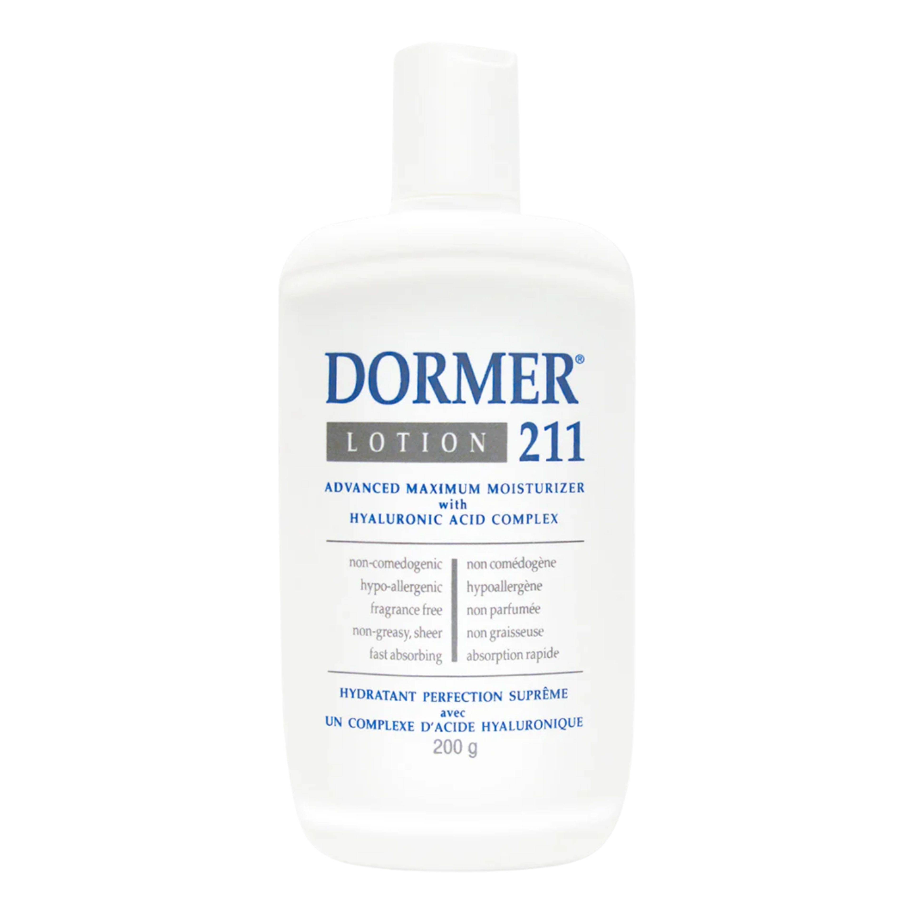 Dormer 211 Lotion Advanced Maximum Moisturizer with Hyaluronic Acid Complex 200 g
