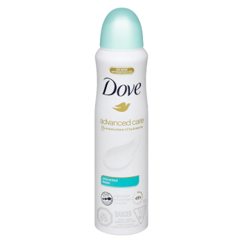 Dove Advanced Care Dry Spray Antiperspirant Unscented 107 g