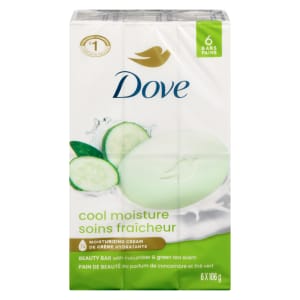 Dove Beauty Bar with Cucumber & Green Tea Scent Cool Moisture 6 Bars x 106 g