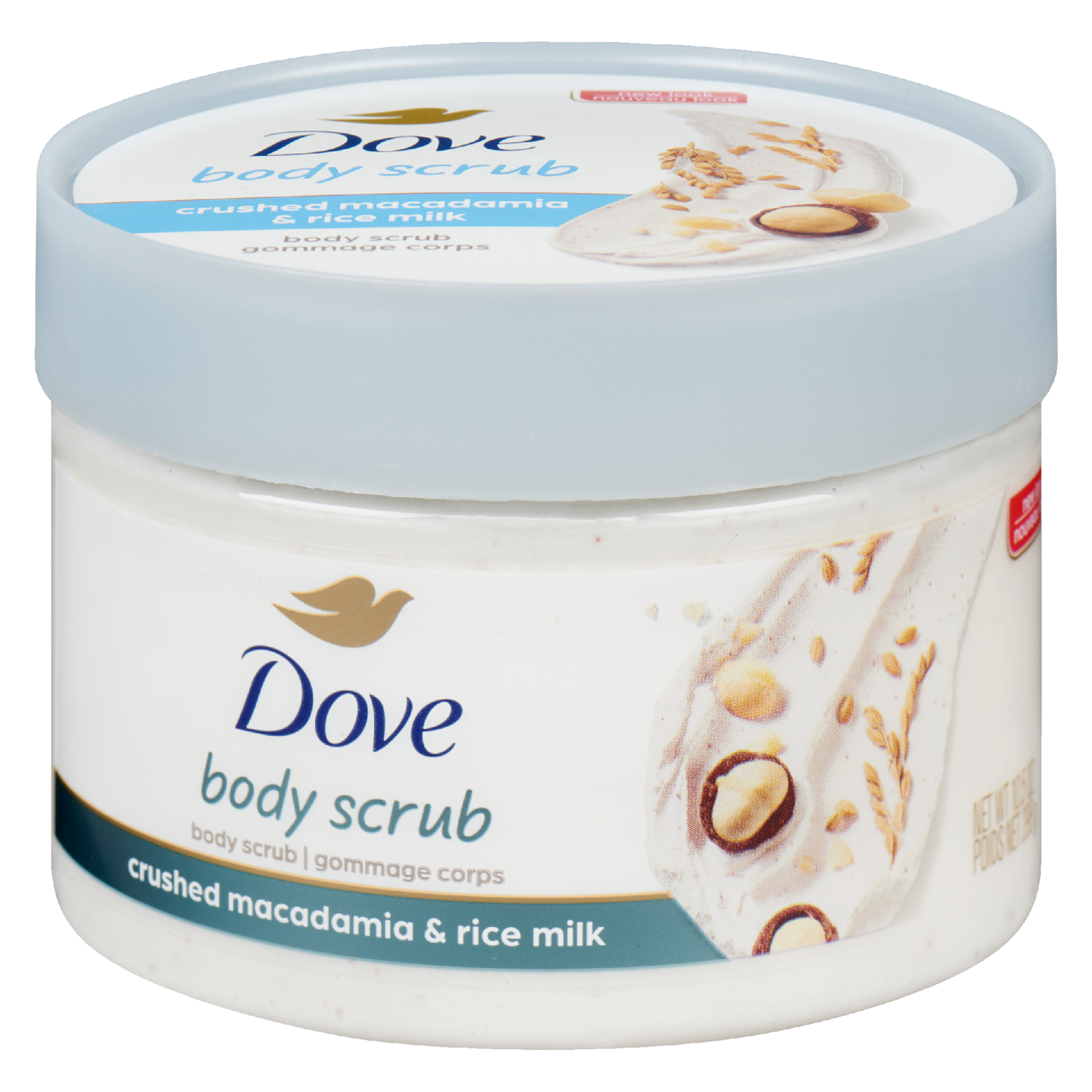 Dove Body Scrub Crushed Macadamia & Rice Milk 298 g