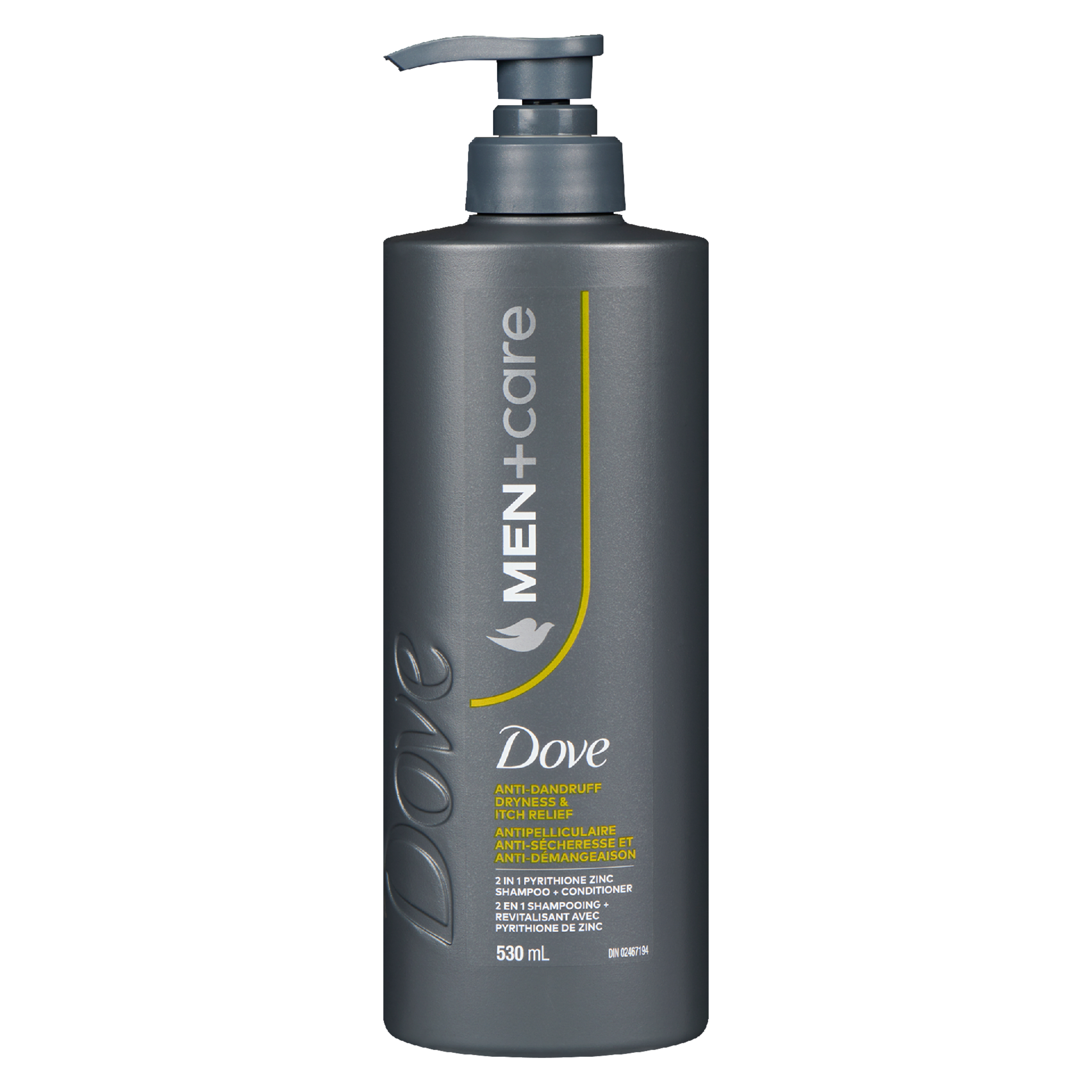 Dove Men+Care 2 in 1 Pyrithione Zinc Shampoo + Conditioner Anti-Dandruff Dryness & Itch Relief 530 ml