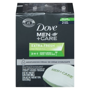 Dove Men+Care Hand & Body + Face + Shave Bar Extra Fresh 2 Bars x 106 g (212 g)