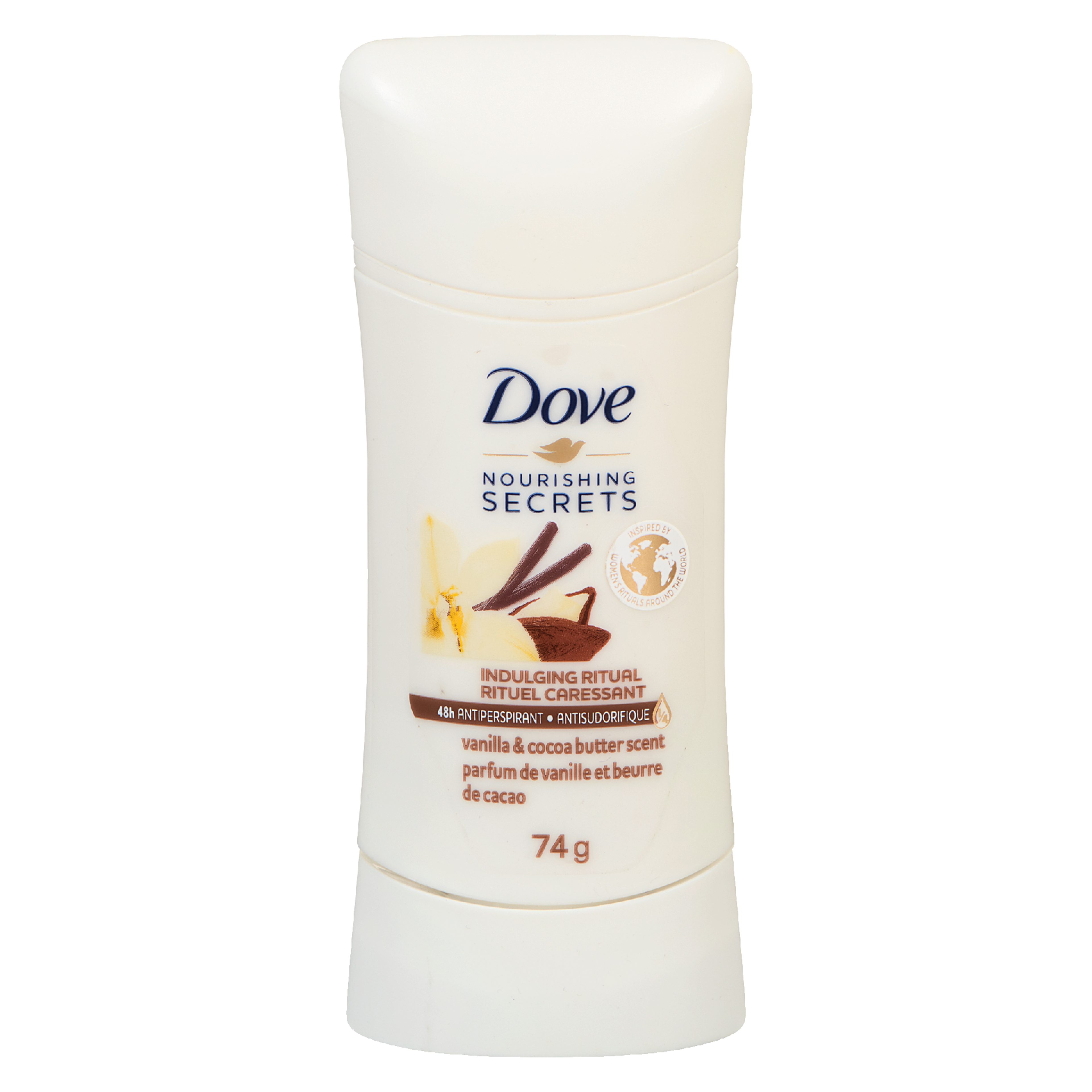 Dove Nourishing Secrets 48h Antiperspirant Indulging Ritual Vanilla & Cocoa Butter Scent 74 g