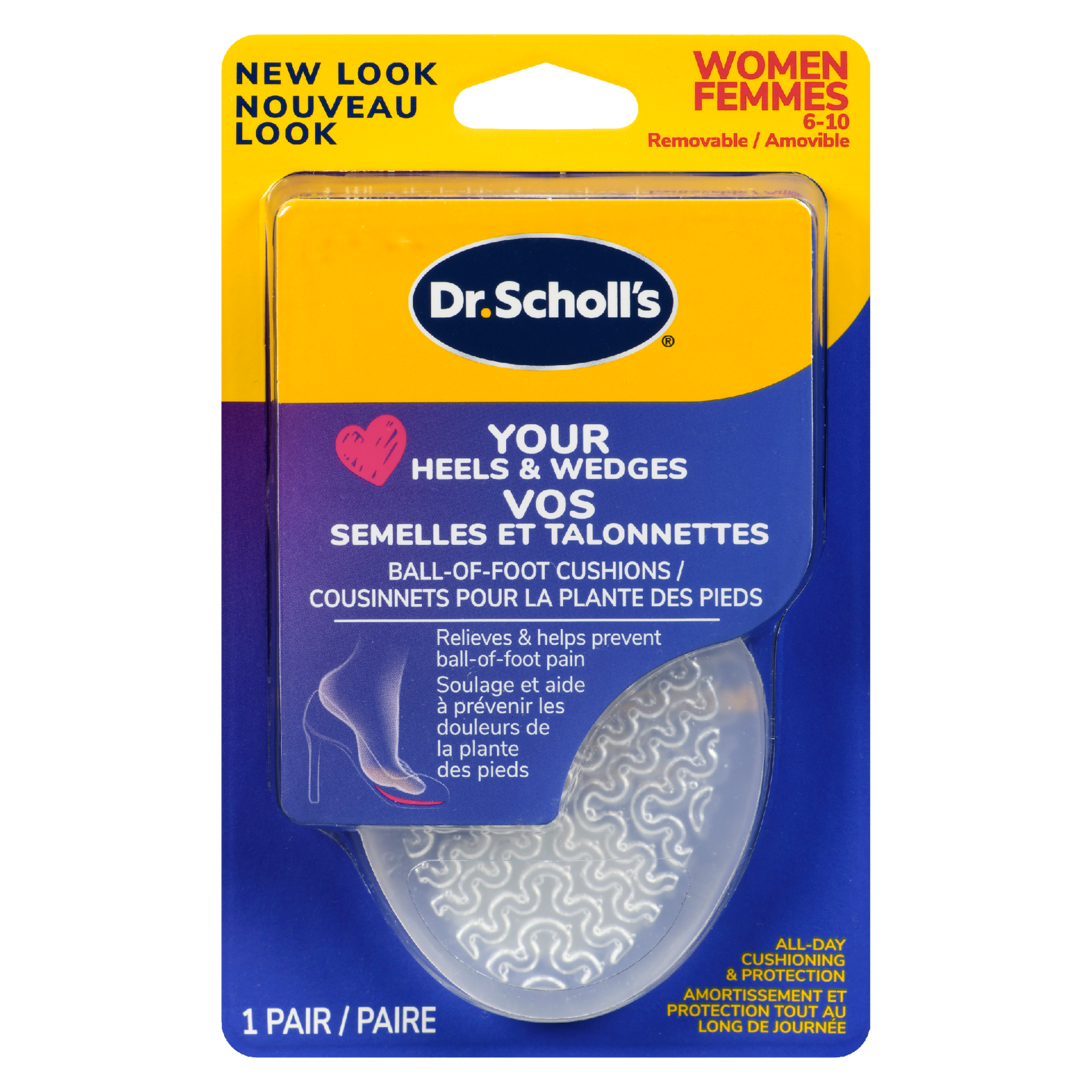 Dr. Scholl's Ball-of-Foot Cushions Your Heels & Wedges Women 6-10 1 Pair