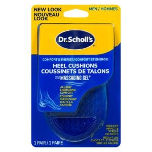 Dr. Scholl's Comfort & Energy Heel Cushions with Massaging Gel Men 1 Pair