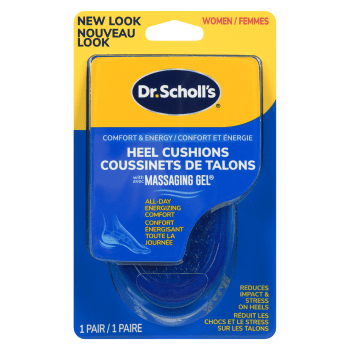 Dr. Scholl's Comfort & Energy Heel Cushions with Massaging Gel Women 1 Pair