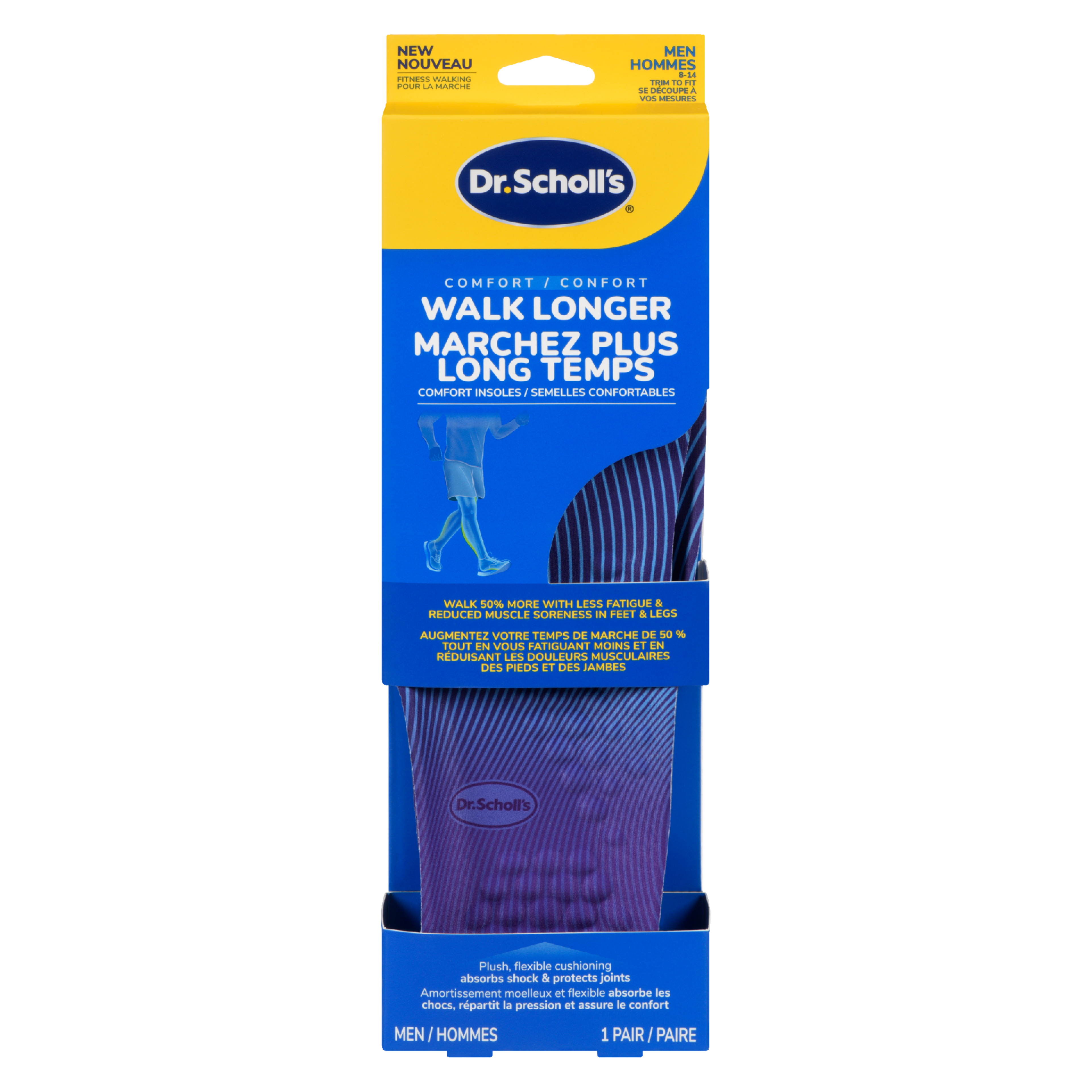 Dr. Scholl's Comfort Insoles Walk Longer Men 8-14 1 Pair