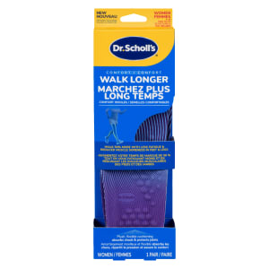 Dr. Scholl's Comfort Insoles Walk Longer Women 6-10 1 Pair