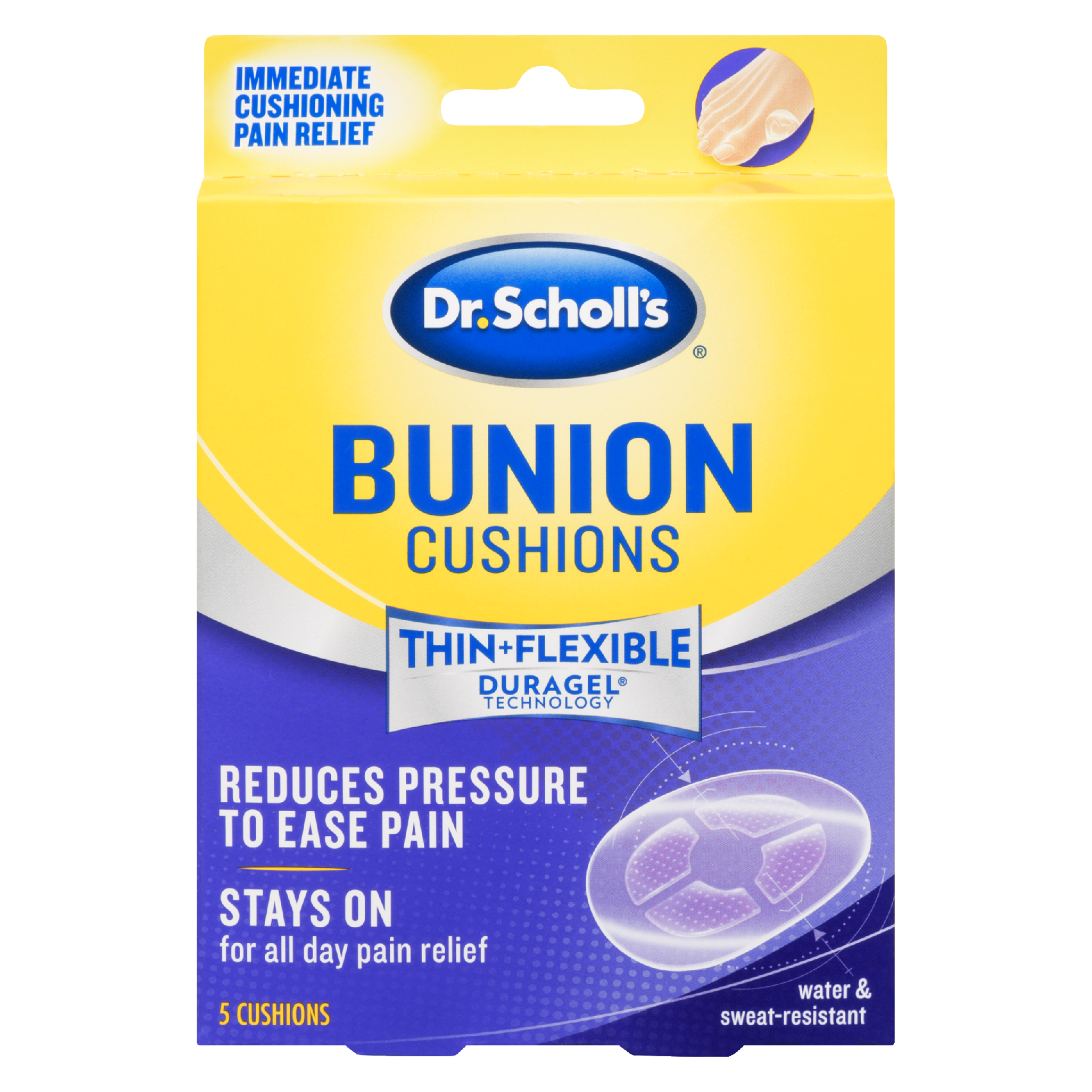 Dr. Scholl's Duragel Technology Bunion Cushions 5 Cushions
