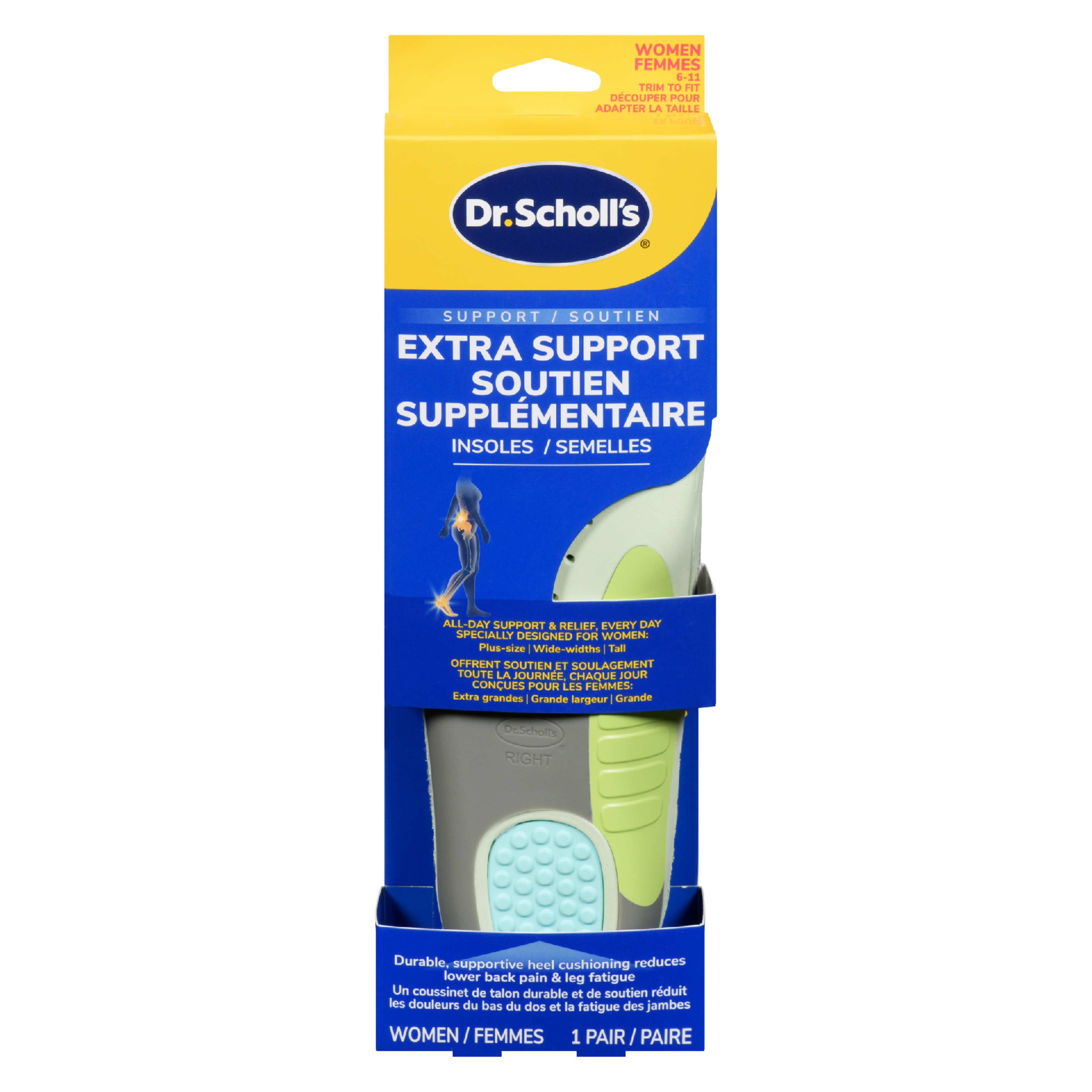 Dr. Scholl's Extra Support Insoles Women 6-11 1 Pair