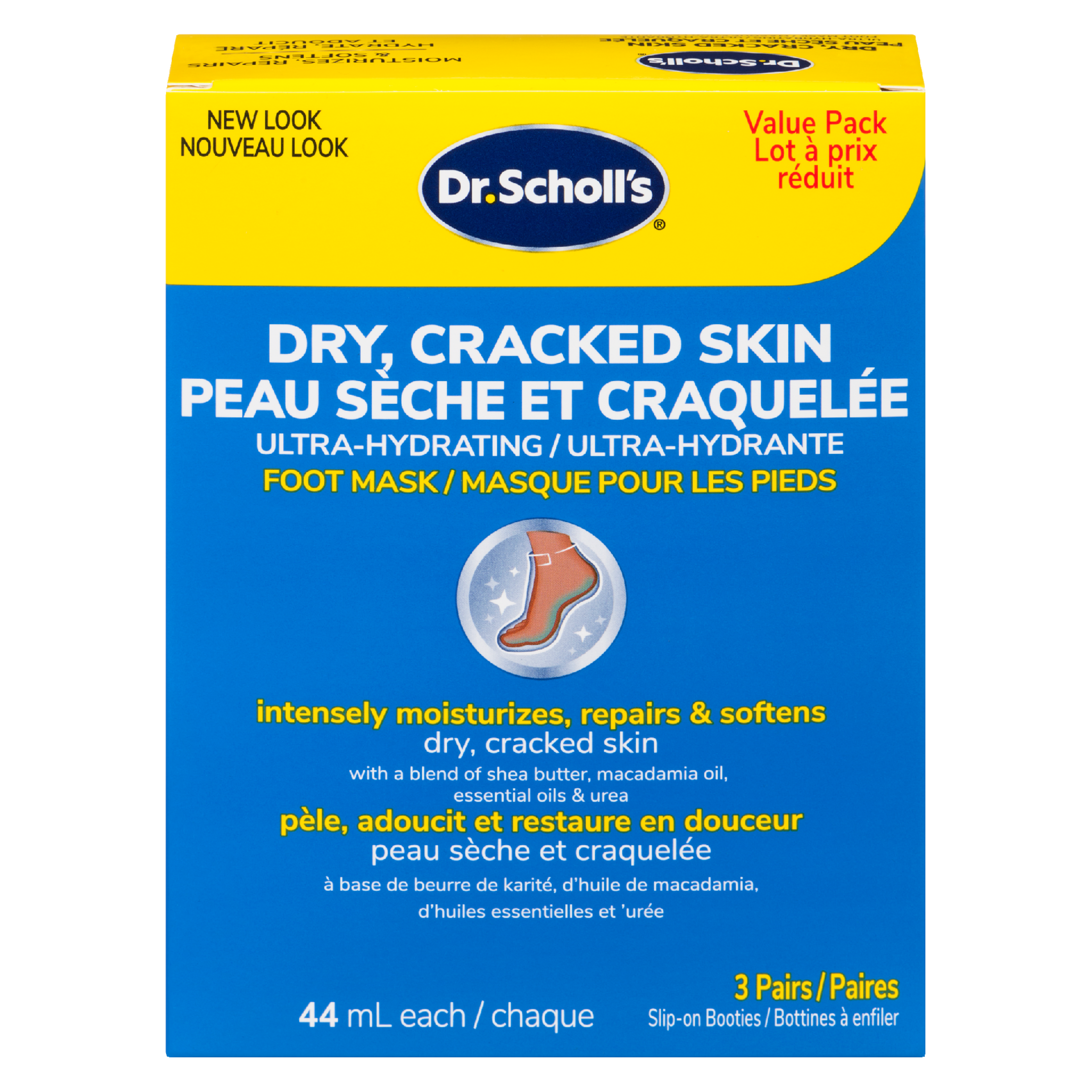 Dr. Scholl's Foot Mask Ultra-Hydrating Unisex Value Pack 3 Pairs