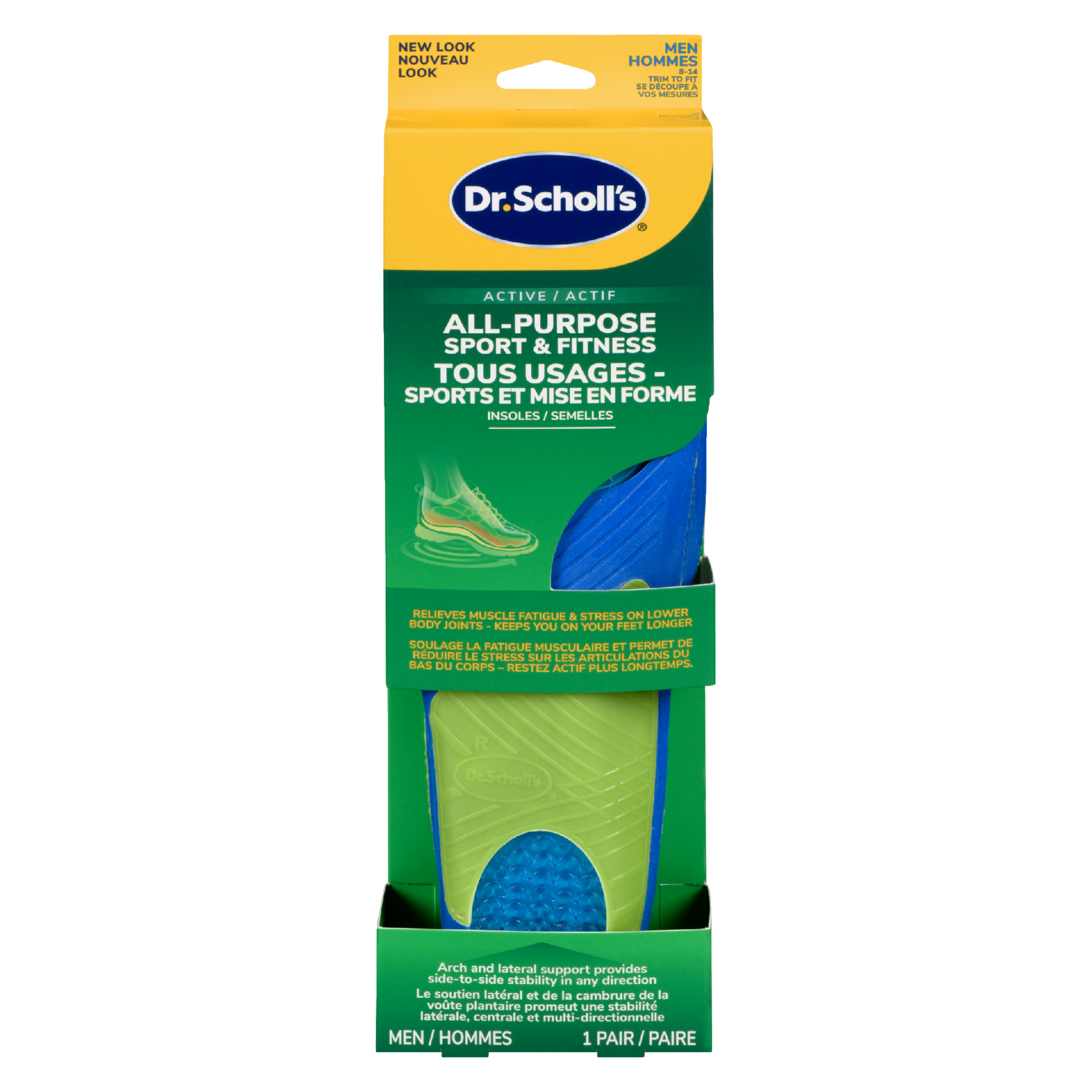 Dr. Scholl's Insoles All-Purpose Sport & Fitness Men 8-14 1 Pair