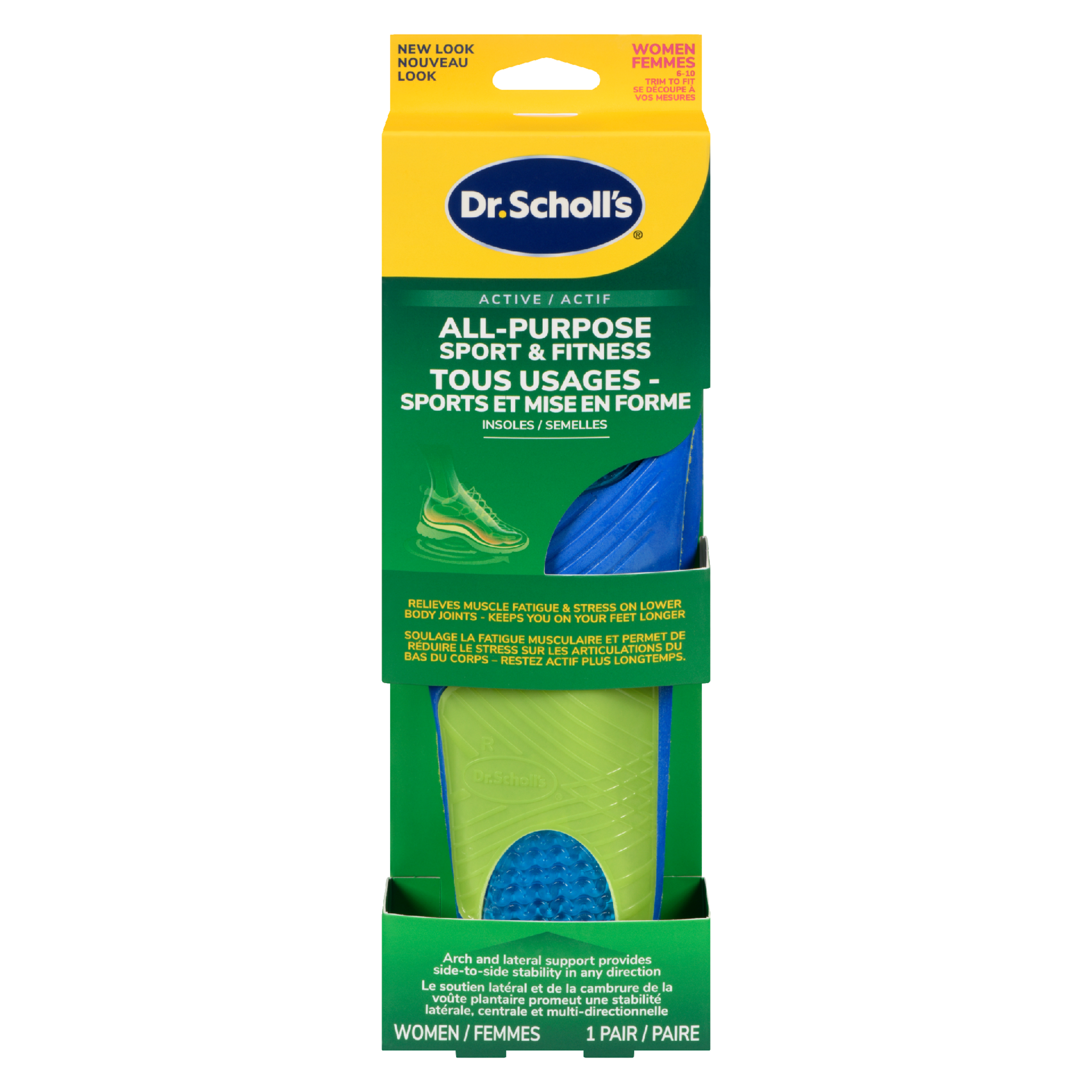 Dr. Scholl's Insoles All-Purpose Sport & Fitness Women 6-10 1 Pair