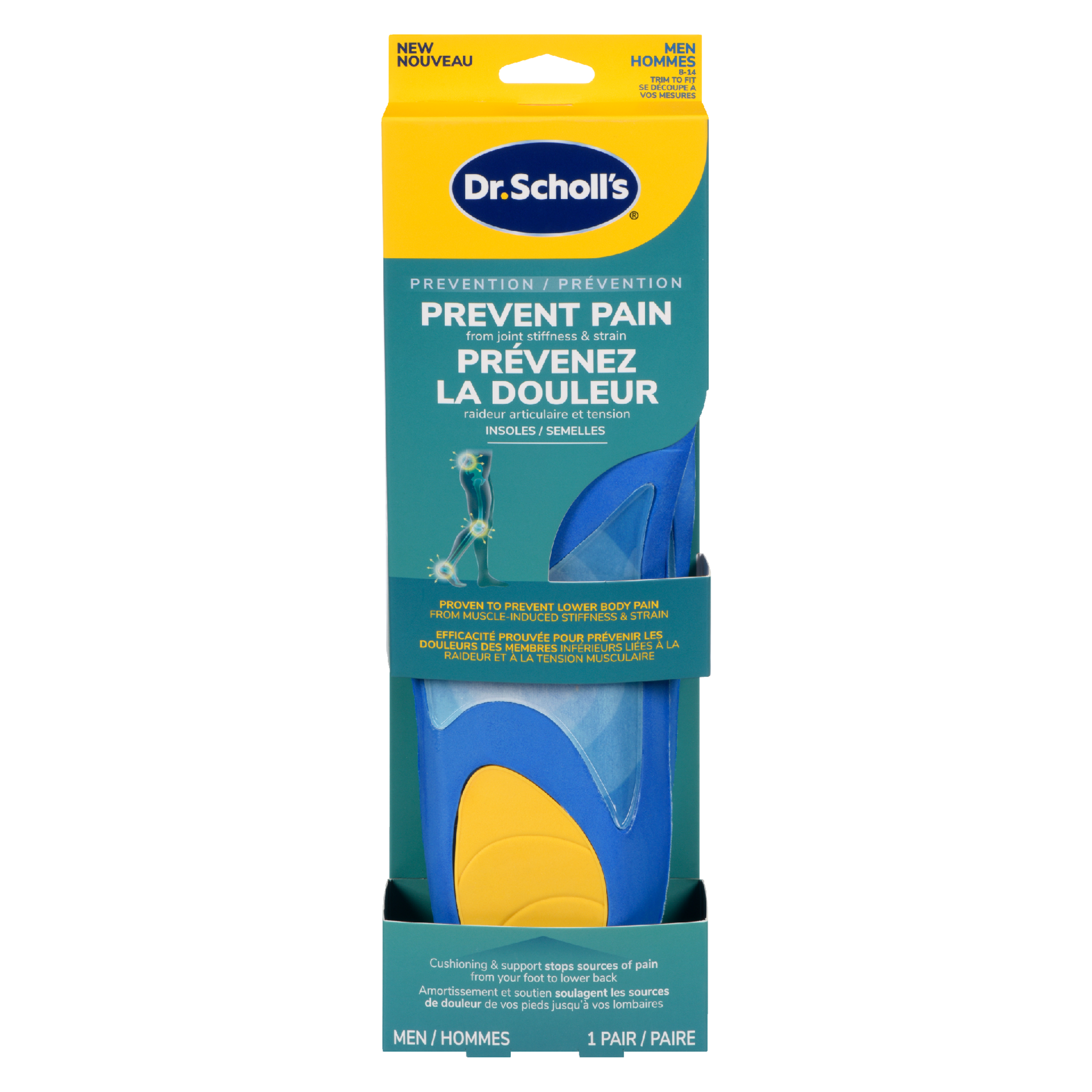 Dr. Scholl's Insoles Prevent Pain Men 8-14 1 Pair