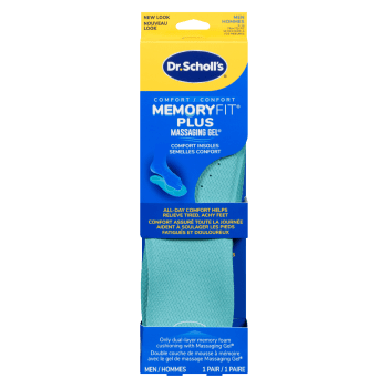Dr. Scholl's Memory Fit Plus Massaging Gel Comfort Insoles Men 8-14 1 Pair