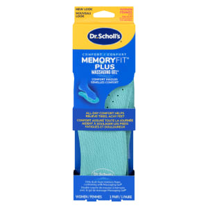 Dr. Scholl's Memory Fit Plus Massaging Gel Comfort Insoles Women 8-14 1 Pair