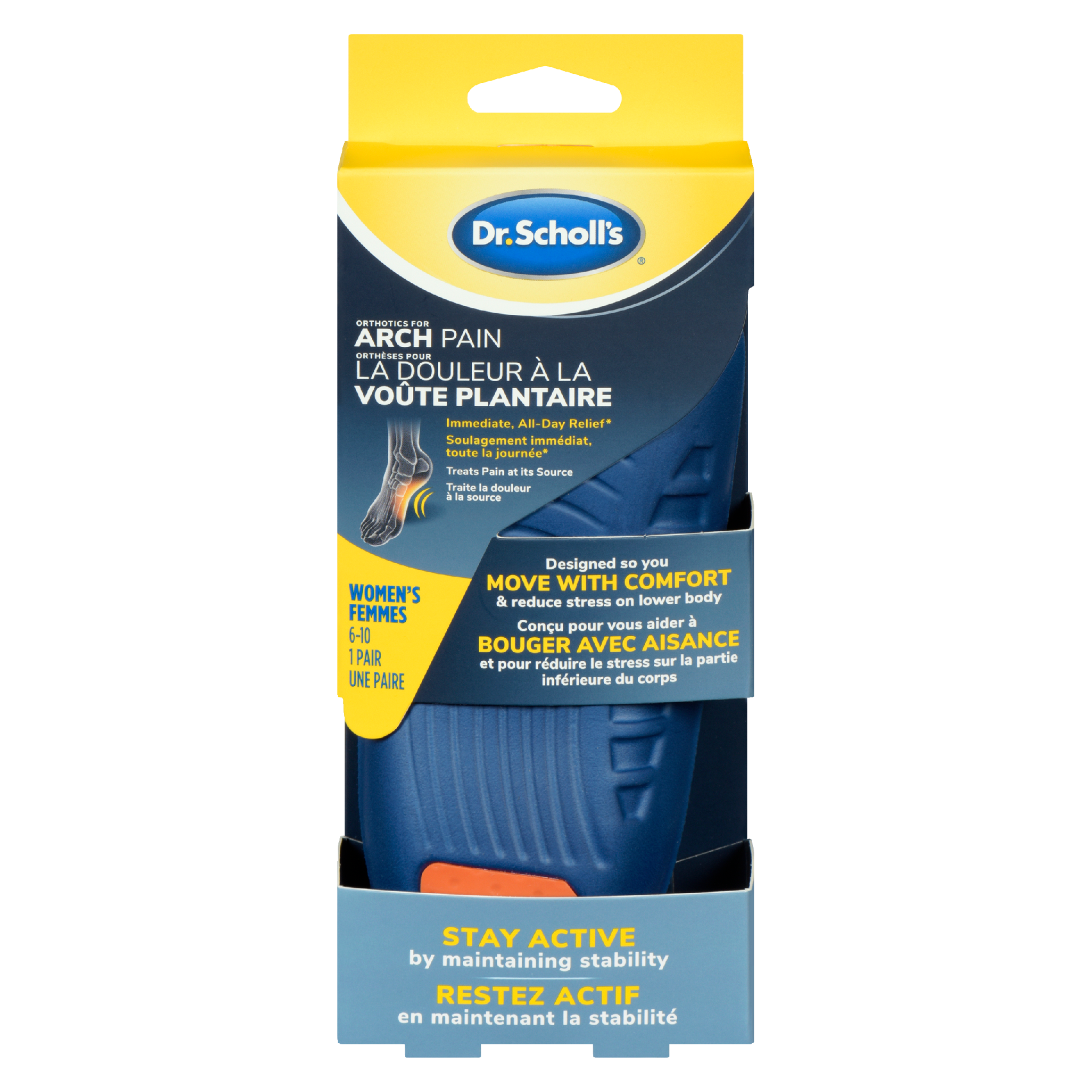 Dr. Scholl's Orthotics for Arch Pain Women's 6-10 1 Pair