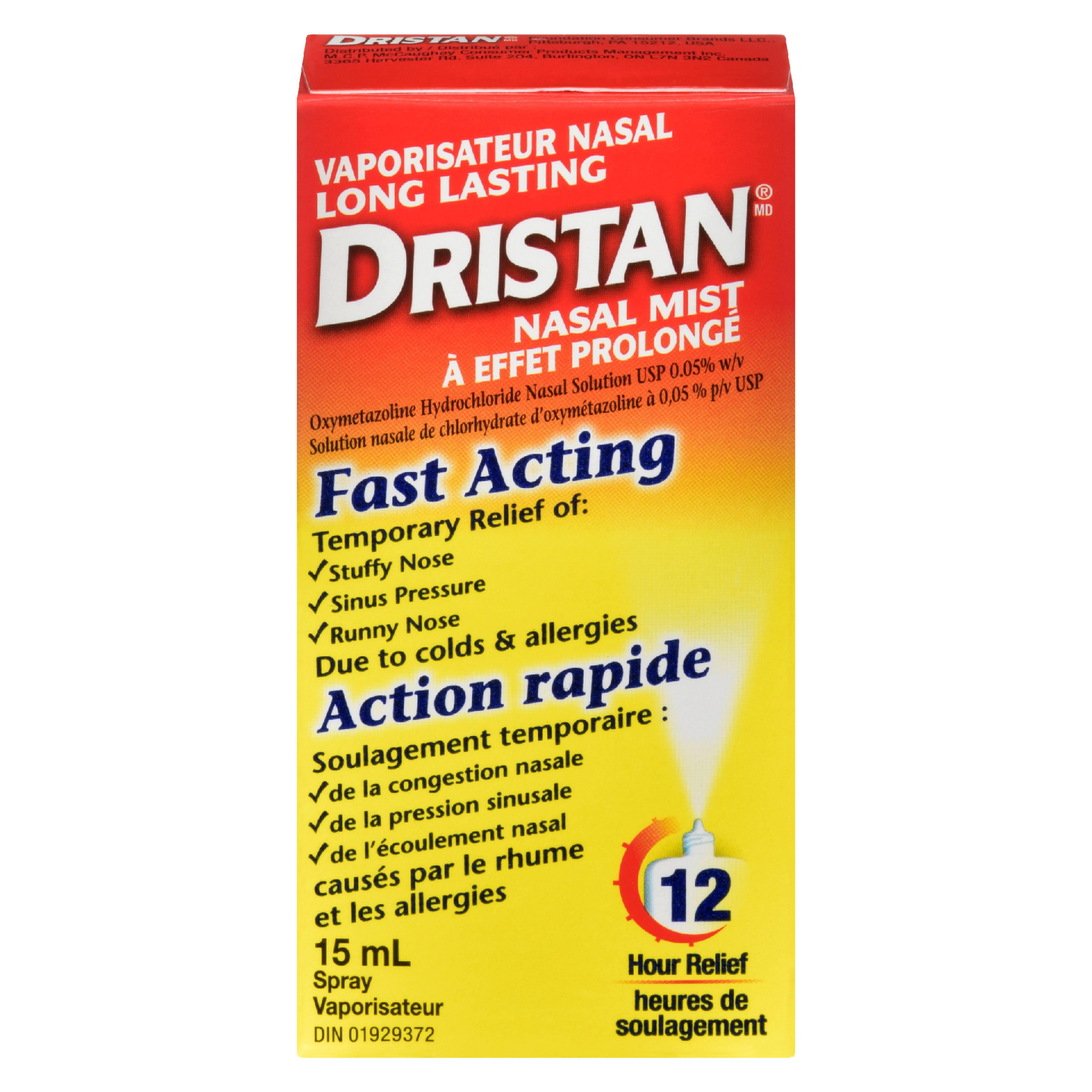 Dristan Long Lasting Nasal Mist Fast Acting 15 ml