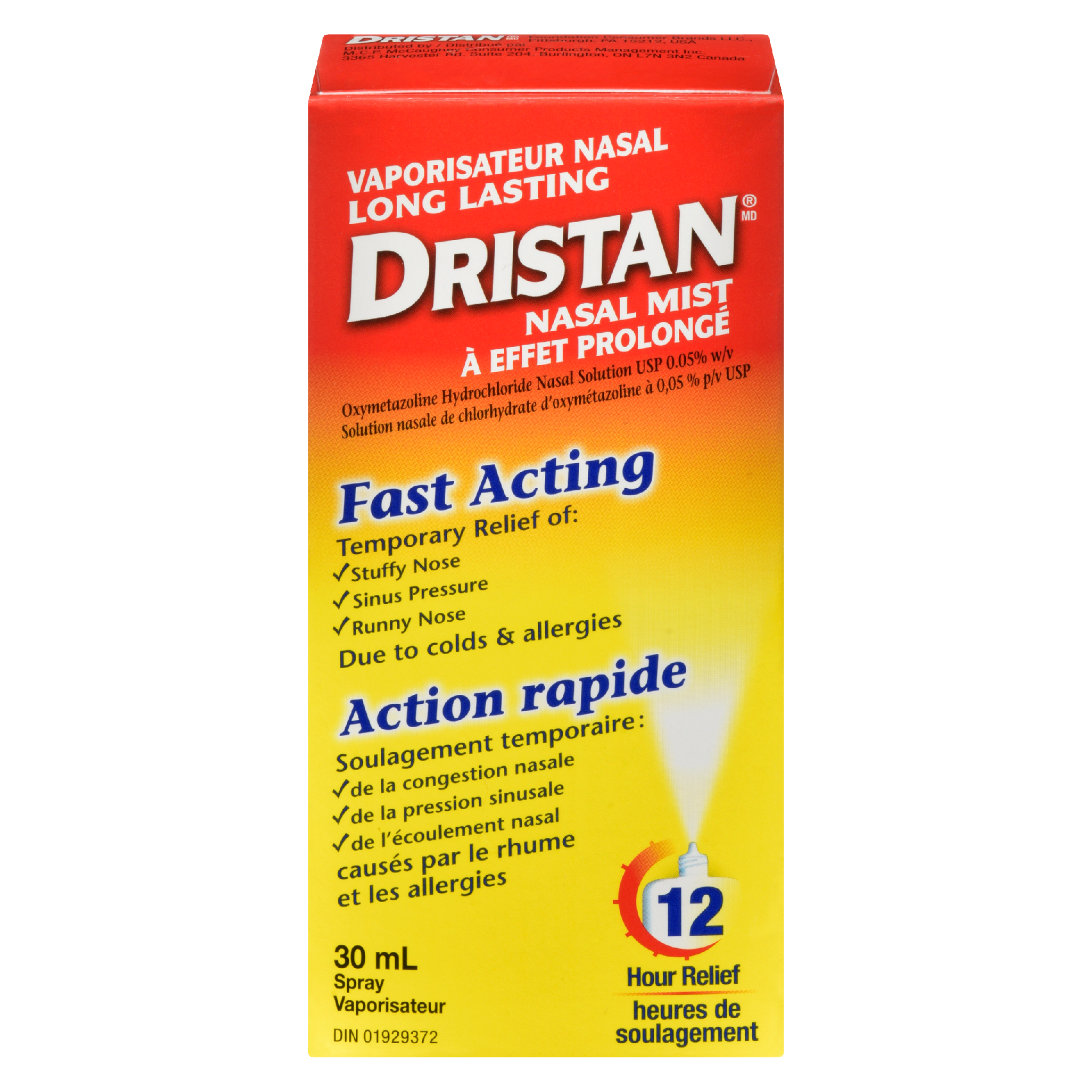 Dristan Long Lasting Nasal Mist Spray Fast Acting 30 ml