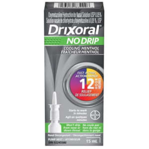Drixoral No Drip Nasal Decongestant Cooling Menthol 15 ml