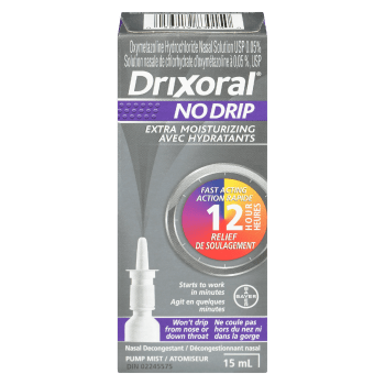 Drixoral No Drip Nasal Decongestant Extra Moisturizing 15 ml