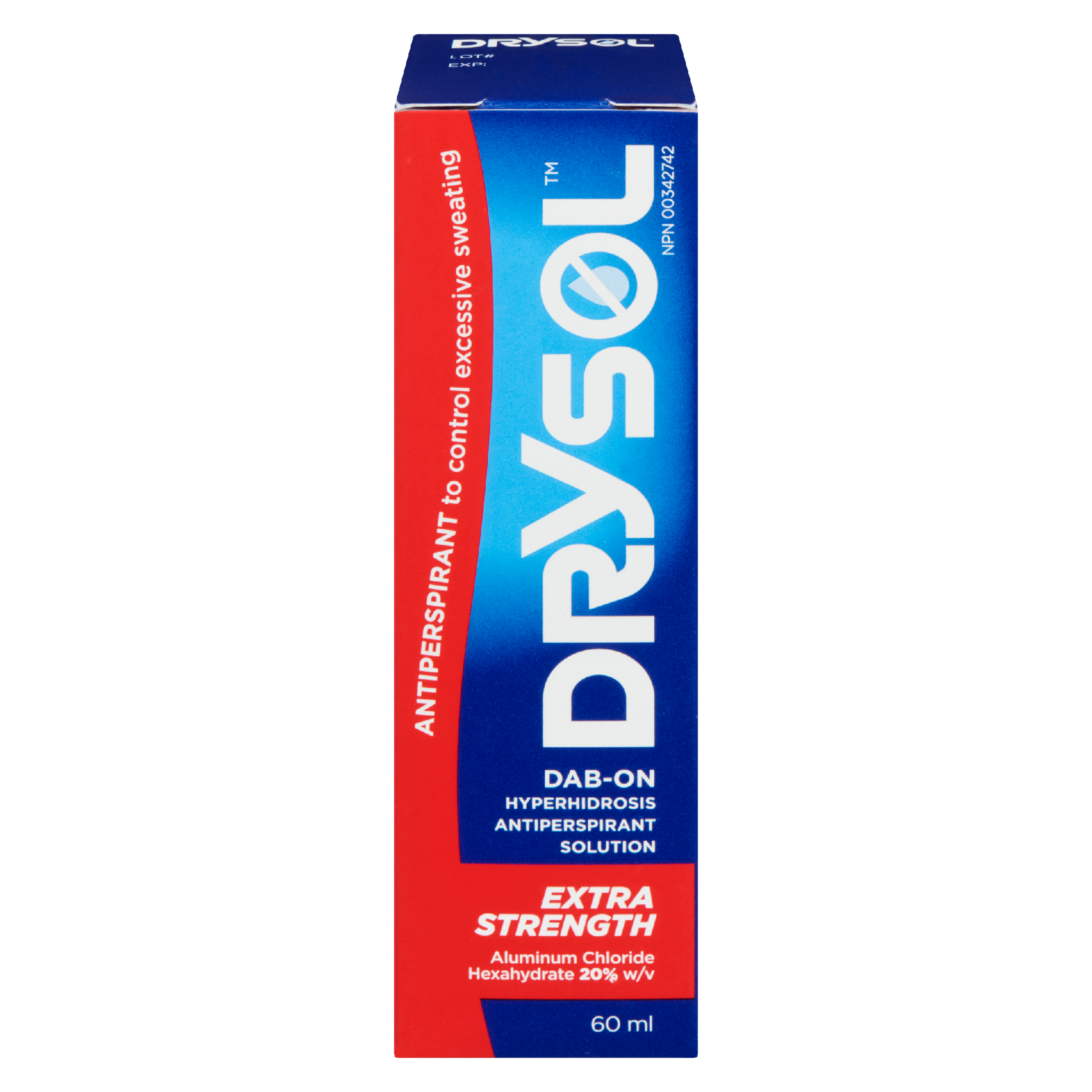 Drysol Hyperhidrosis Antiperspirant Solution Dab-On Extra Strength 60 ml