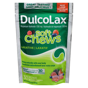 Dulcolax Laxative Mixed Berry 30 Soft Chews Individually Wrapped