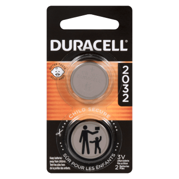 Duracell 3V Lithium Batteries CR2032 2 Batteries