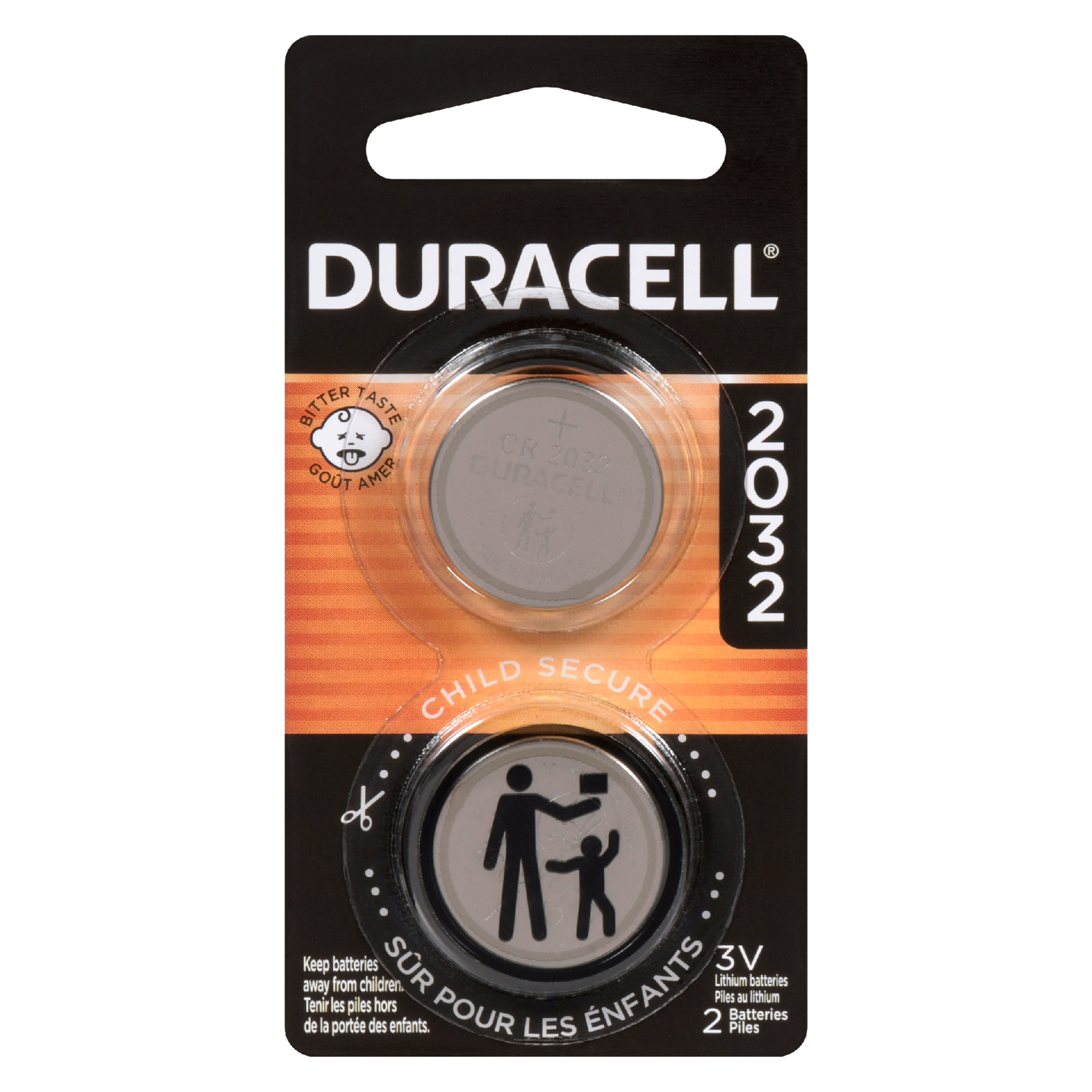 Duracell 3V Lithium Batteries CR2032 2 Batteries