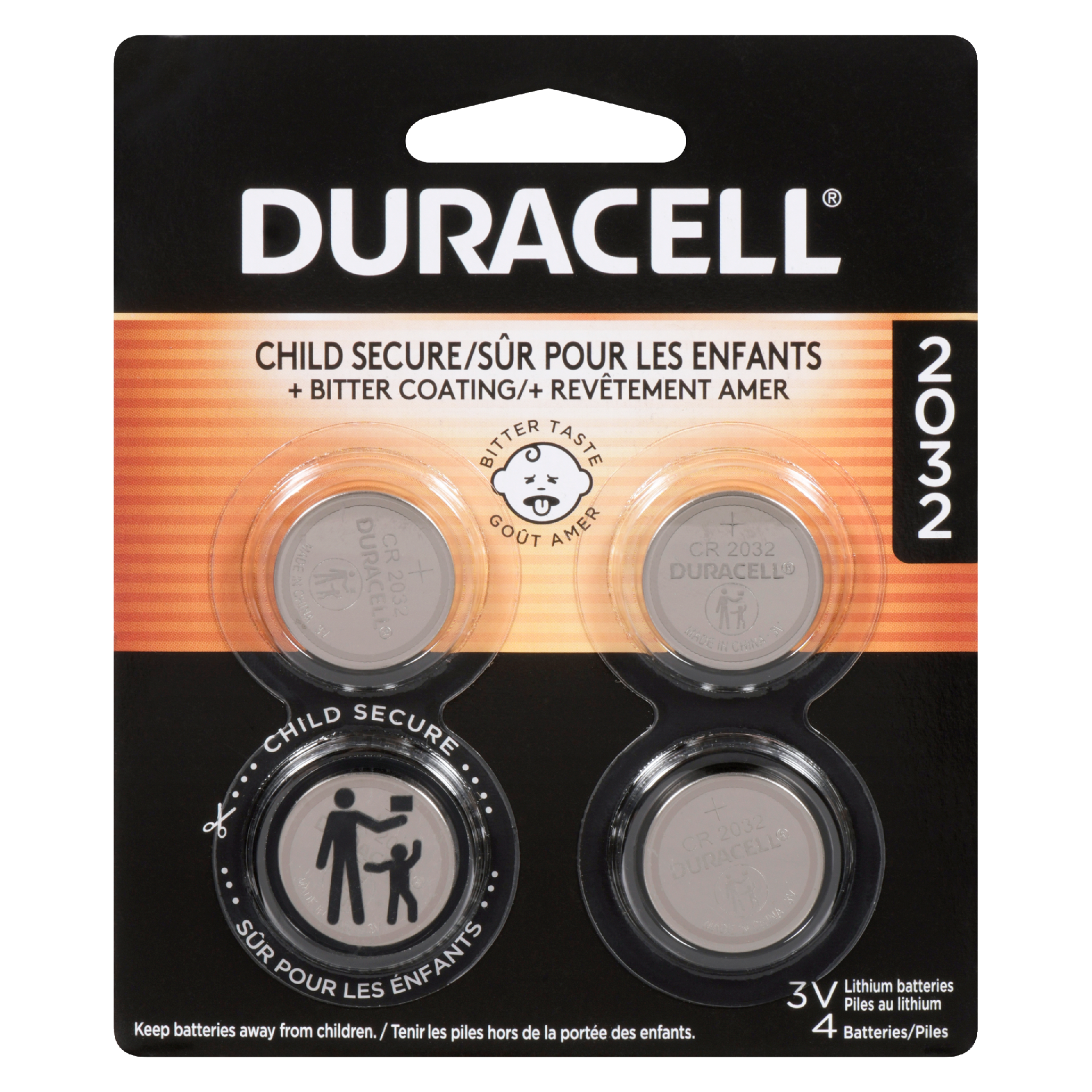 Duracell 3V Lithium Batteries CR2032 4 Batteries