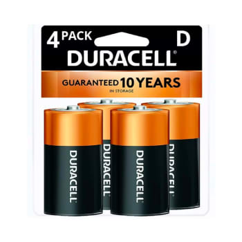 Duracell Coppertop D Alkaline Batteries (4 Count)