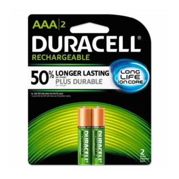 Duracell Rechargeable NiMH AAA Batteries (2 Pack)