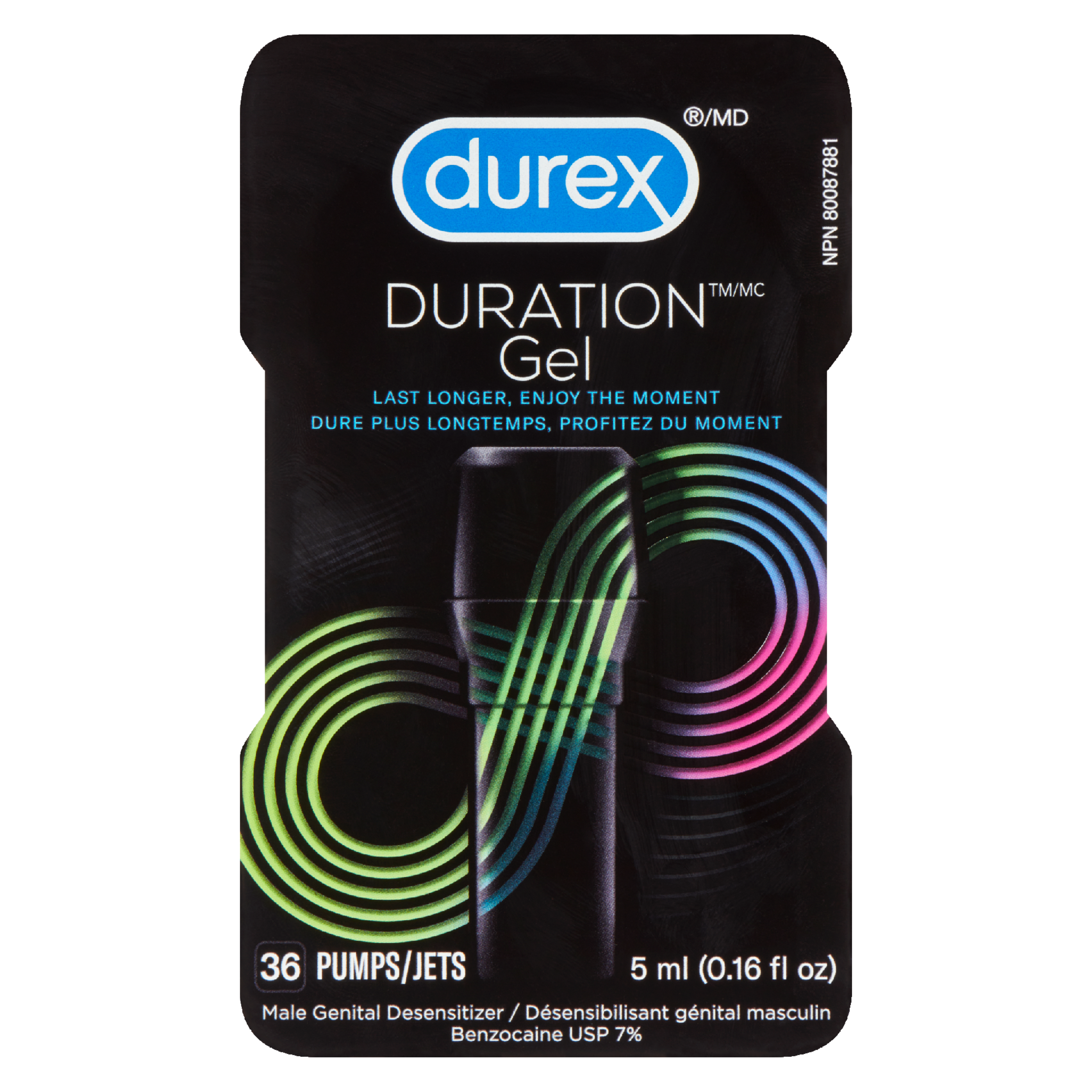 Durex Duration Gel Male Genital Desensitizer 36 Pumps 5 ml