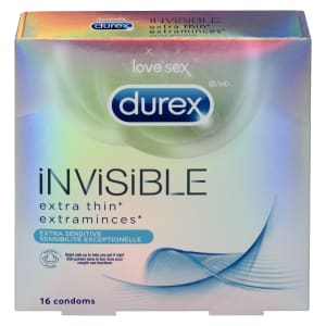 Durex Invisible Extra Thin Extra Sensitive 16 Condoms
