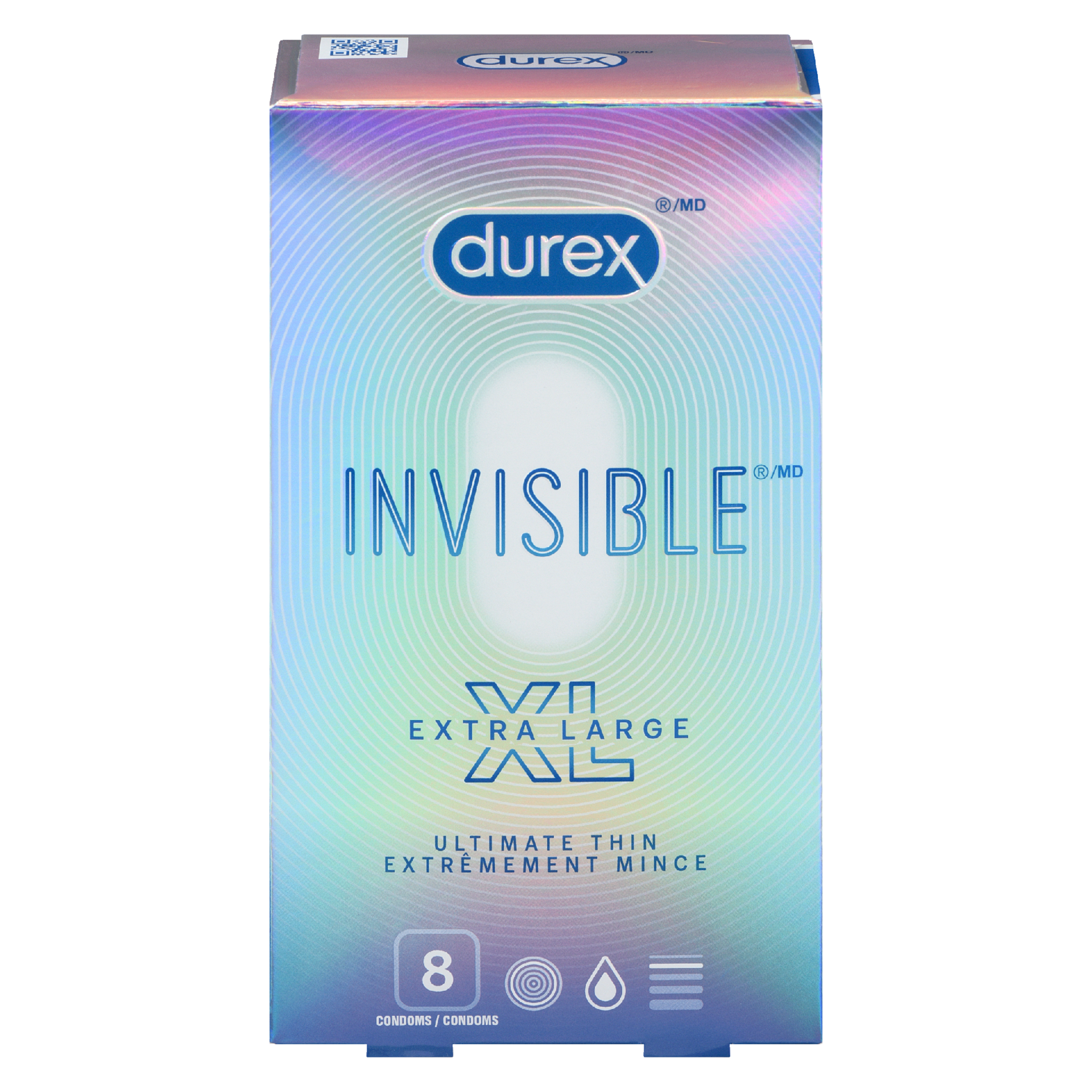 Durex Invisible XL Ultimate Thin 8 Condoms