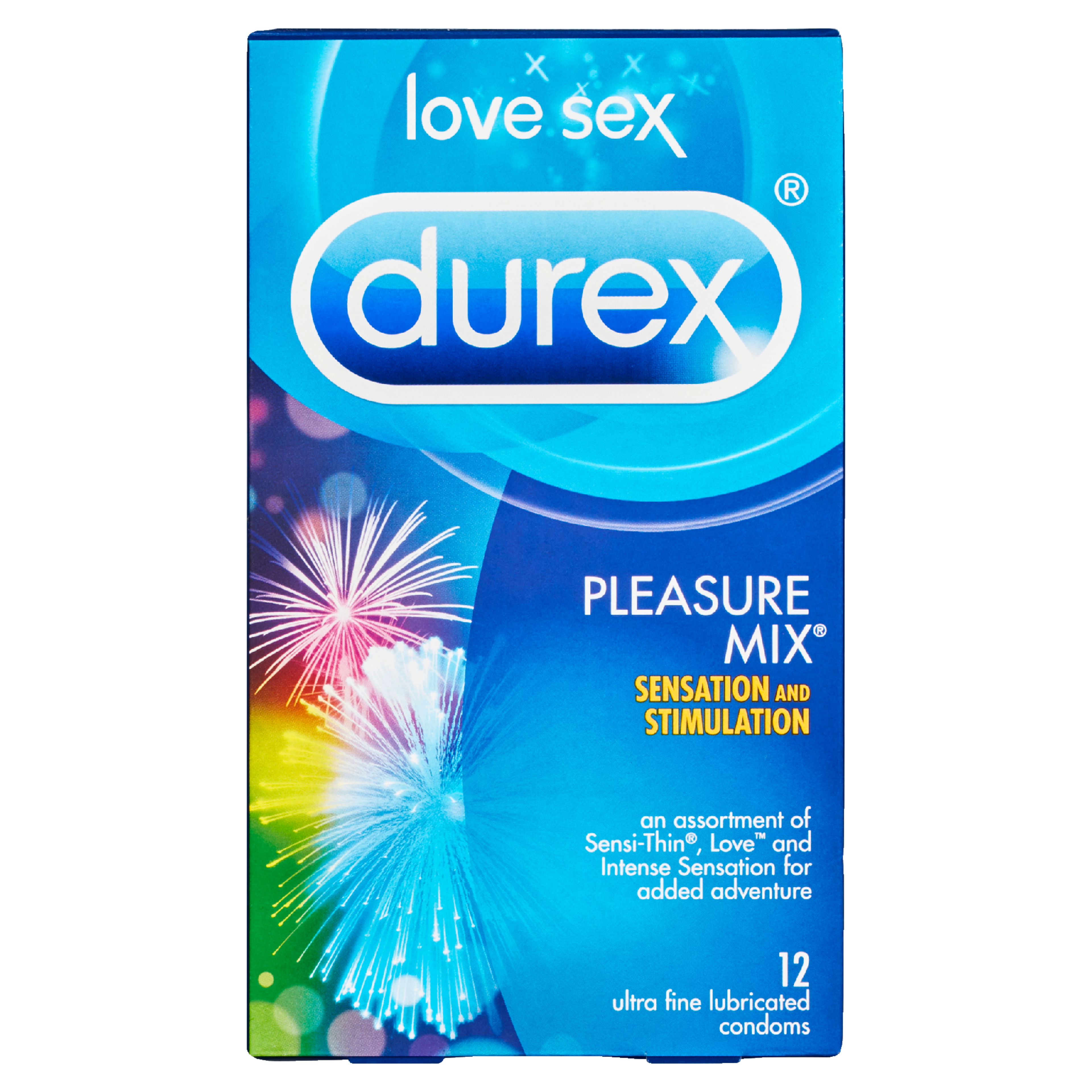 Durex Love Sex Pleasure Mix 12 Ultra Fine Lubricated Condoms