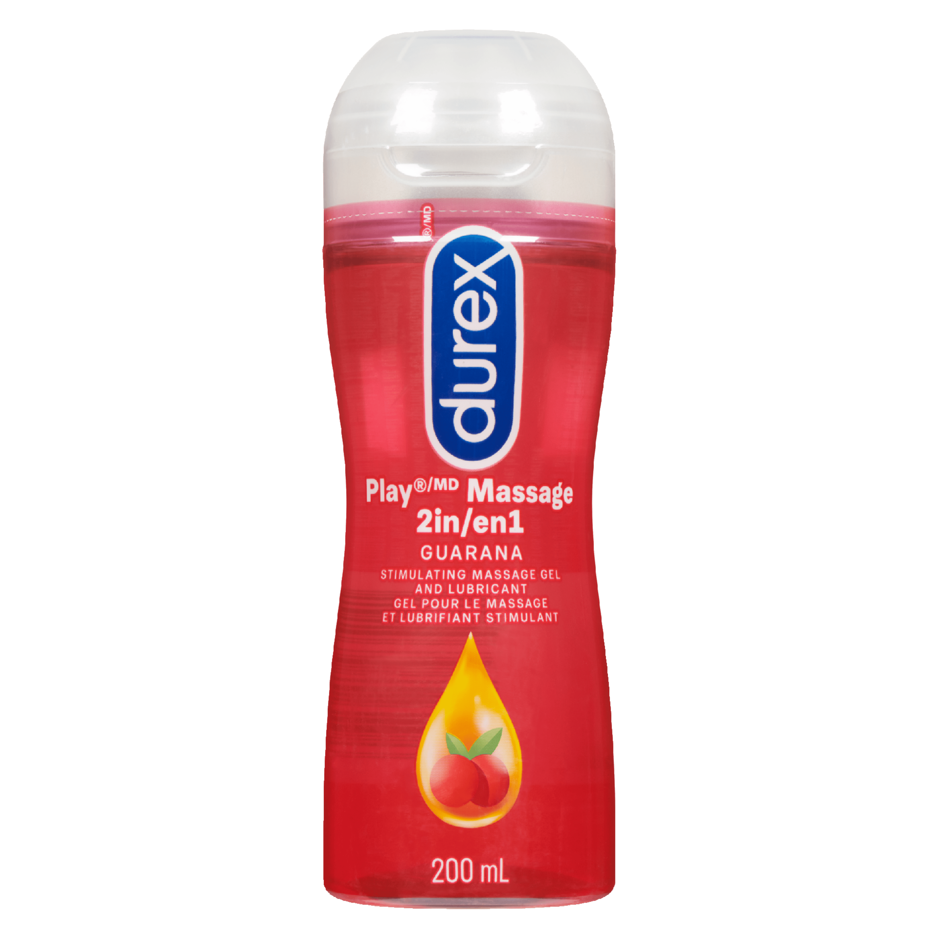Durex Play Massage 2 in 1 Stimulating Massage Gel and Lubricant Guarana 200 ml