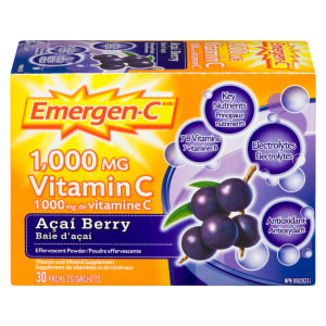 Emergen-C Açaí Berry Vitamin and Mineral Supplement 30 Packets