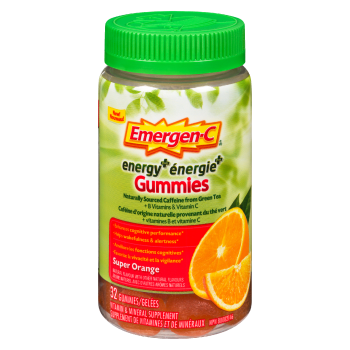 Emergen-C Energy Plus Vitamin & Mineral Supplement Super Orange 32 Gummies
