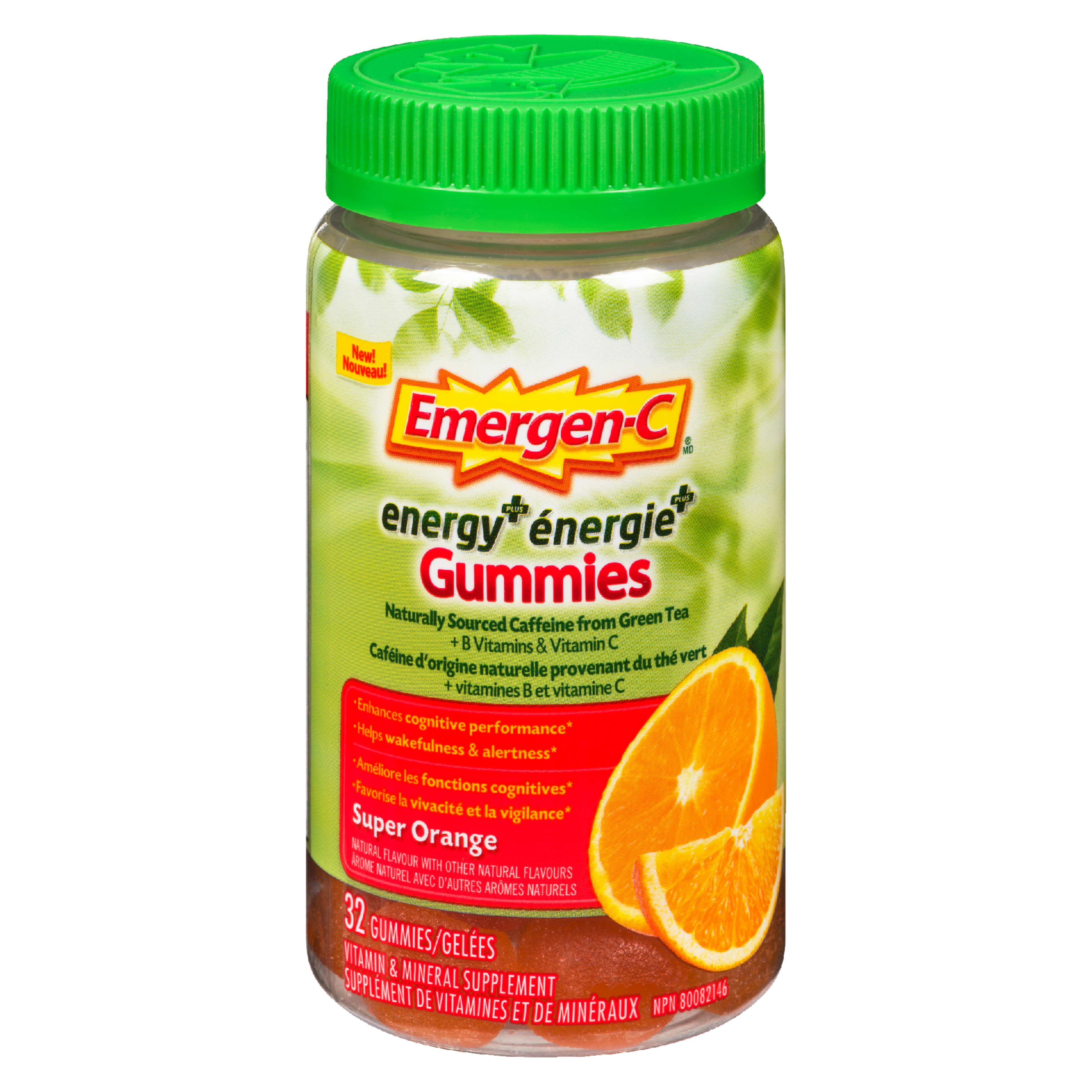 Emergen-C Energy Plus Vitamin & Mineral Supplement Super Orange 32 Gummies