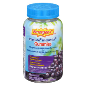 Emergen-C Immune Plus Vitamin & Mineral Supplement Gummies Elderberry 45 Gummies
