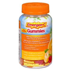 Emergen-C Vitamin & Mineral Supplement Orange, Tangerine & Raspberry 45 Gummies