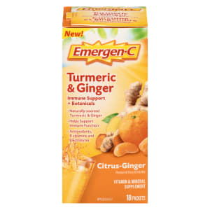 Emergen-C Vitamin & Mineral Supplement Turmeric & Ginger Citrus-Ginger 18 Packets