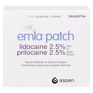 Emla Patch Lidocaine 2.5% and Prilocaine 2.5% 2 Patches x 1 g