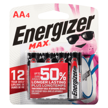 Energizer Max Alkaline Batteries AA4